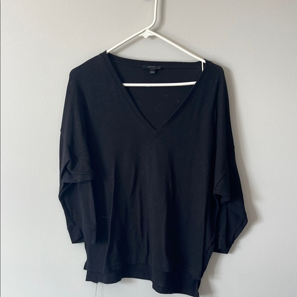 Black V-Neck Top
